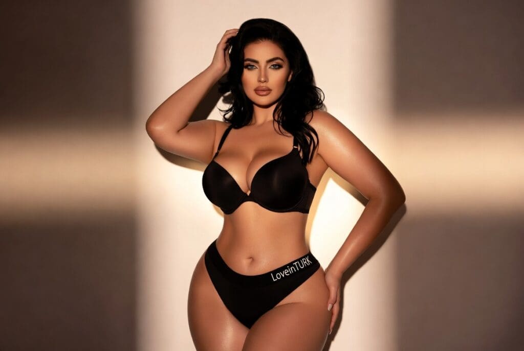 Marmaris Escort Rehberi 2025 5 Ege bölgesi Marmaris escort konseptinde LoveinTURK curvy model full body poz